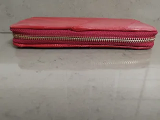 Portafoglio in pelle rossa