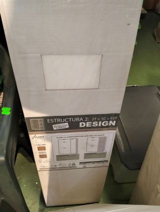 Zapatero 2 Compartimentos + 1 cajón + Puerta MekaBlock Tacón Blanco