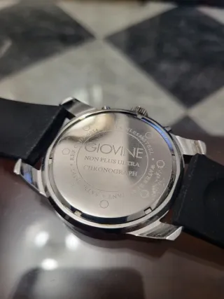 Reloj Giovine Cronógrafo Negro y Plateado