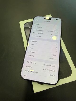 iPhone 16 Pro Max 512GB Negro