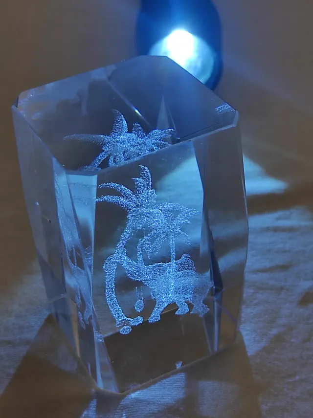 Pisapapeles Cristal 3D Elefante con Palmera