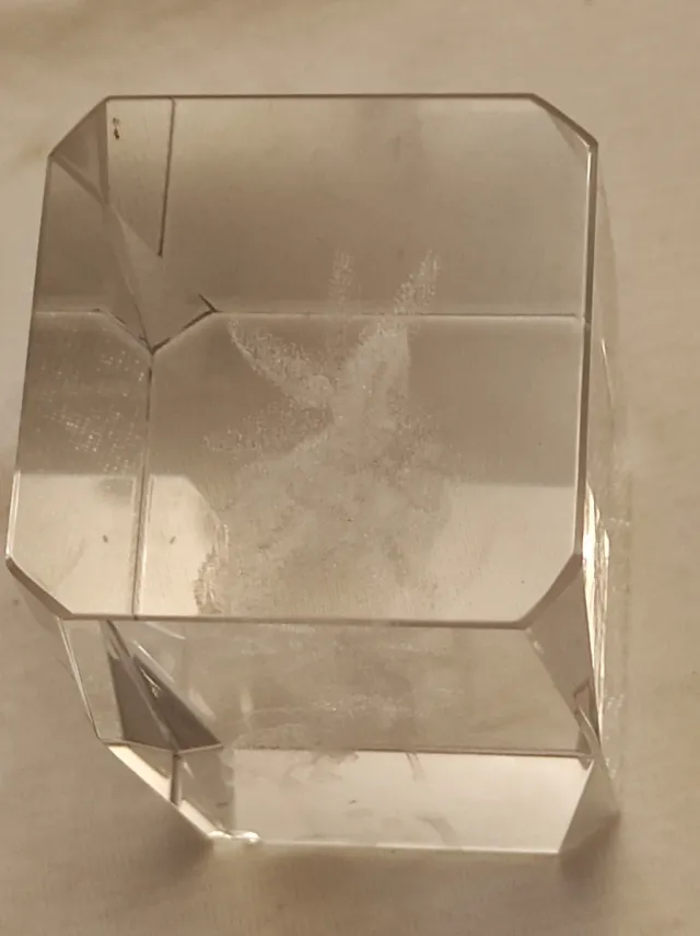 Pisapapeles Cristal 3D Elefante con Palmera