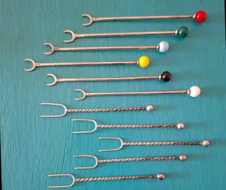 ANTIGUO PALILLERO CRISTAL TALLADO Y PLATA