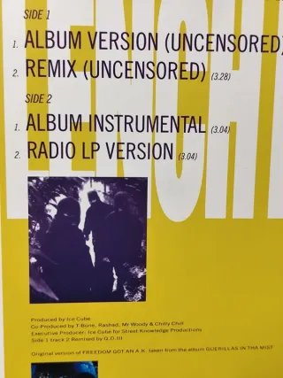 Vinilo Rap Da Lench Mob - Freedom Got An A.K. 12"