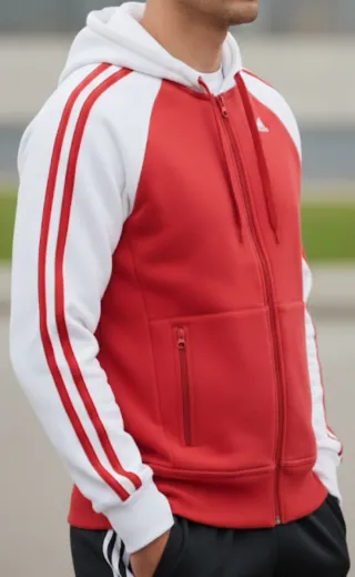 Chaqueta Adidas Retro Roja y Blanca Talla 36