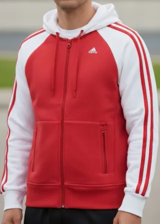 Chaqueta Adidas Retro Roja y Blanca Talla 36