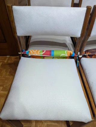 6 Sillas Comedor Blanco y Madera. Laredo Cantabria