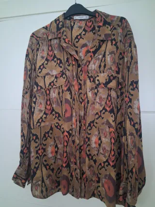Camisa Mango Talla M Estampada