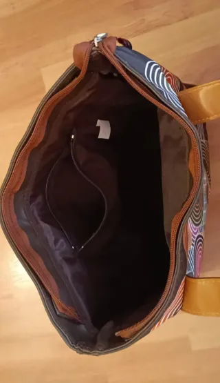 Bolso de mano estampado círculos