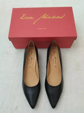 Scarpe in pelle nere Eva Mañas da donna