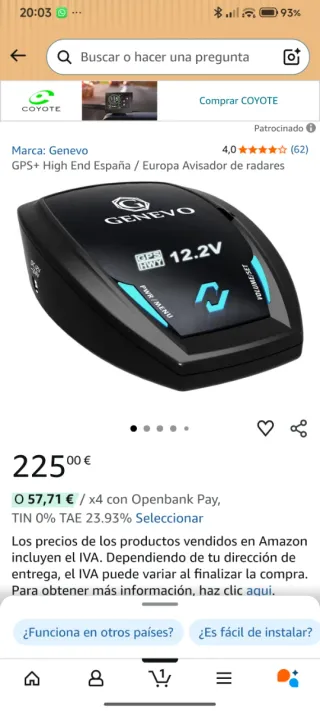 Genevo Avisador Radar