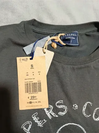 Camiseta Scalpers Verde tirando a gris Talla S