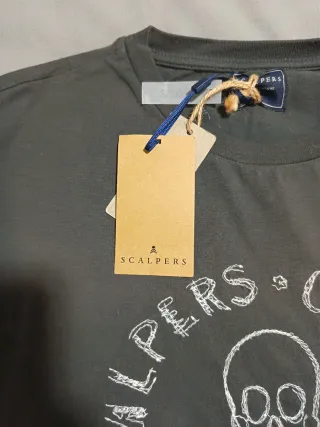 Camiseta Scalpers Verde tirando a gris Talla S