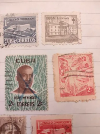 13 Antichi Francobolli di Cuba