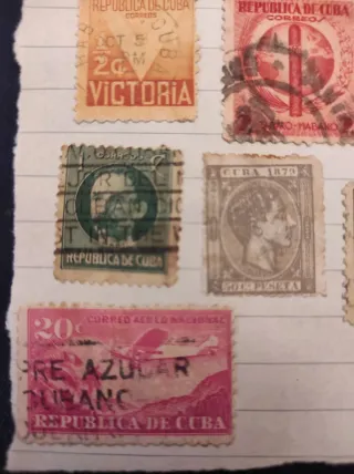 13 Antichi Francobolli di Cuba