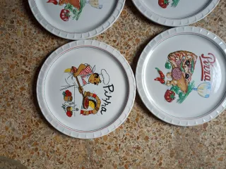 Juego de 8 platos de cerámica para pizza