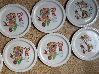 Juego de 8 platos de cerámica para pizza
