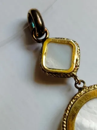 Ciondolo oro bianco con pietre