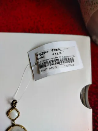 Ciondolo oro bianco con pietre