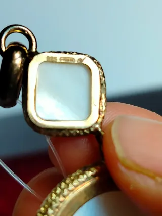 Ciondolo oro bianco con pietre