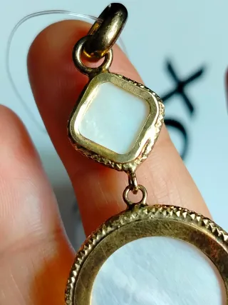 Ciondolo oro bianco con pietre