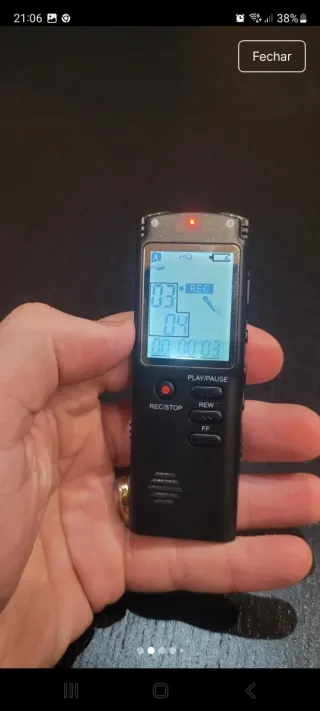 Gravador de Voz Digital Portátil