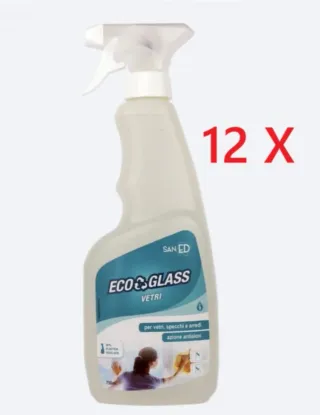 12 x EcoGlass Vetri - Detergente Professionale