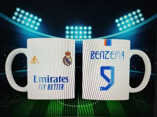 Taza Real Madrid nombre y número