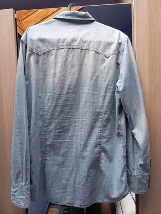 Camisa vaquera GAS azul claro gastado