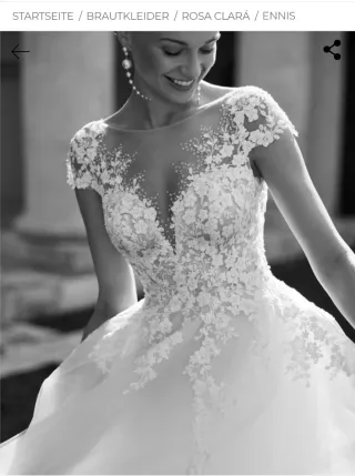 Vestido de Novia Rosa Clara Talla S