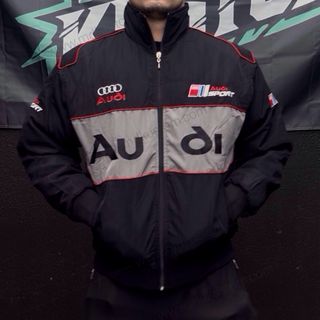 Chaqueta Racing Audi Sport Negra y Gris
