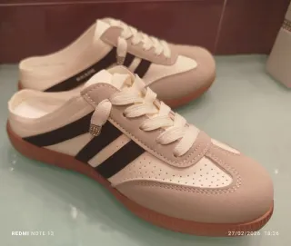 Zapatillas Skechers Mujer Beige/Blanco