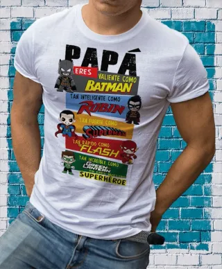 Camiseta Día del Padre Papá Superhéroe