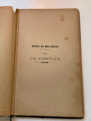 Libro antiguo La Cartuja 1910