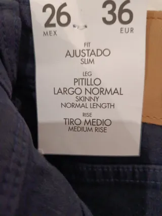 Pantalón Sfera Azul Oscuro Talla 38 Sin Estrenar