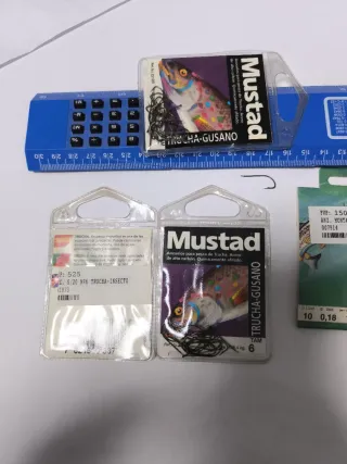 Anzuelos Mustad Trucha Gusano Carbon 1