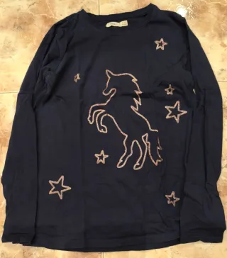 Camiseta manga larga unicornio y estrellas T11-12