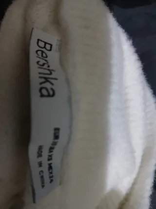 Jersey lana tacto suave cuello alto blanco