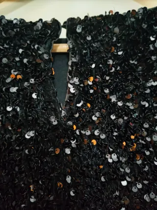 Vestido negro lentejuelas