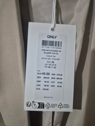 Americana ONLY Talla M Beige