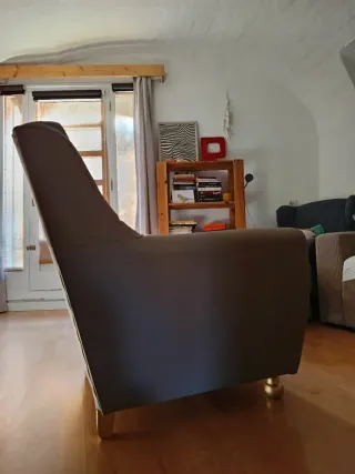 Butaca Beige Piel Sintética