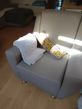 Butaca Beige Piel Sintética