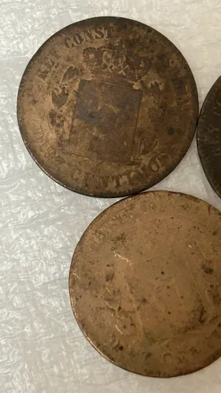 3 Monete Antiche Alfonso XII