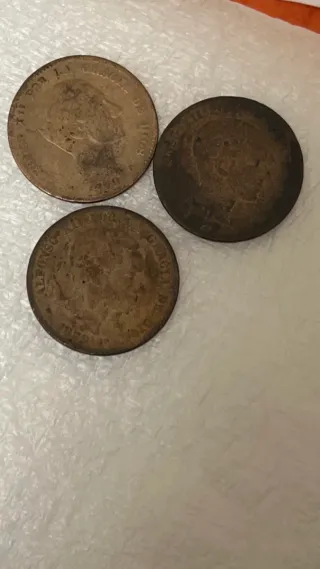 3 Monete Antiche Alfonso XII