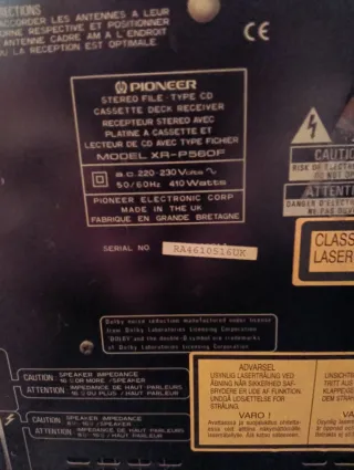 Equipo de música Pioneer