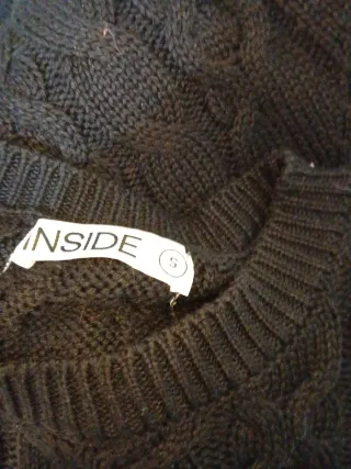 Jersey corto lana negro ochos