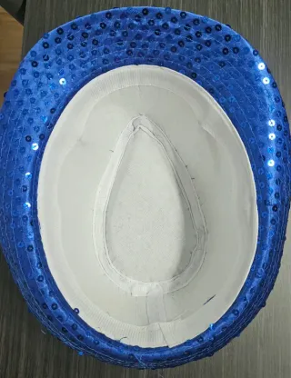 Sombrero lentejuelas azul