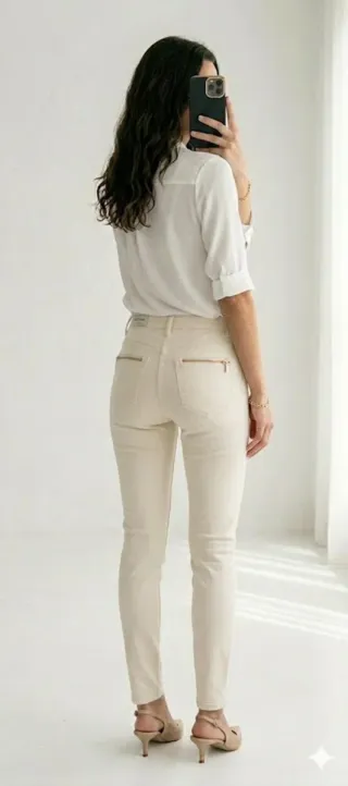 Pantalones Bershka Pitillo Rosa Pastel