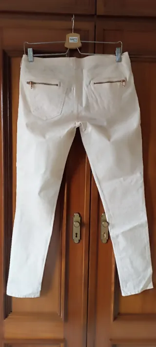 Pantalones Bershka Pitillo Rosa Pastel