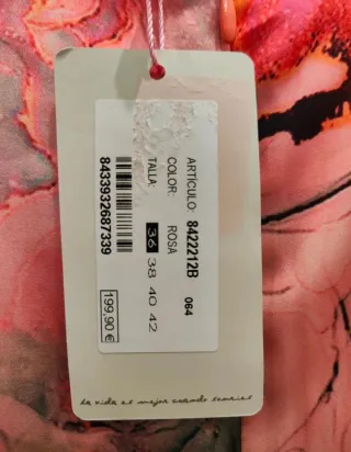 Vestido fiesta/boda estampado multicolor